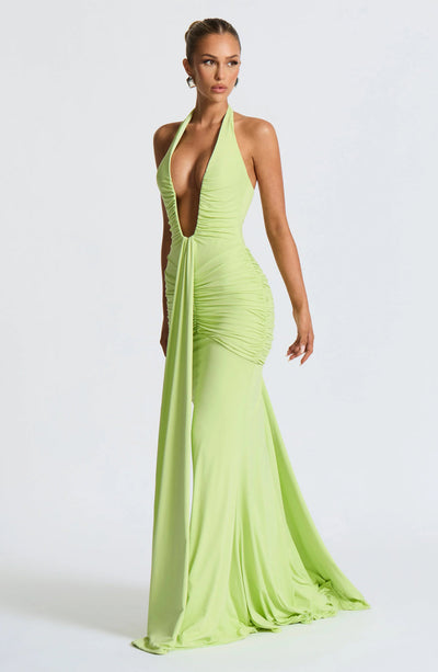 Draped Jersey Maxi Dress