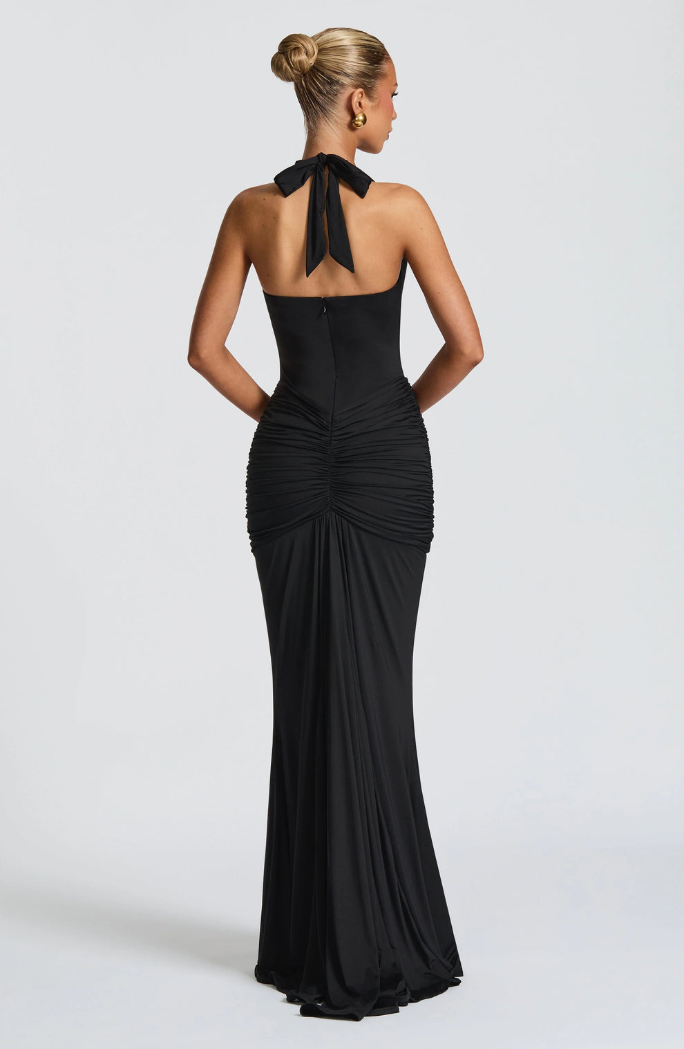 Draped Jersey Maxi Dress