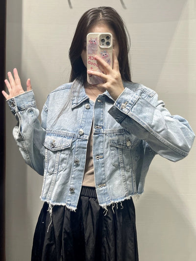Cropped Jeansjacke
