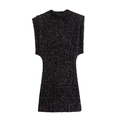 Shiny Kleid - Schwarz
