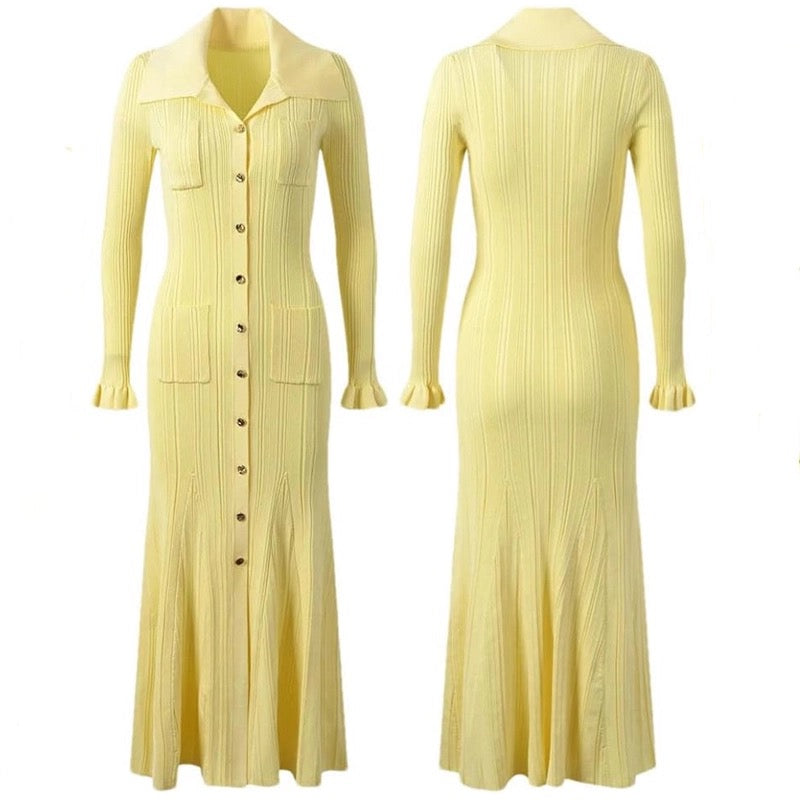 Sundress Yellow - Langarm